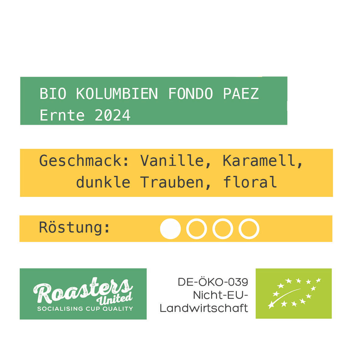BIO KOLUMBIEN FONDO PAEZ Ernte 2024
