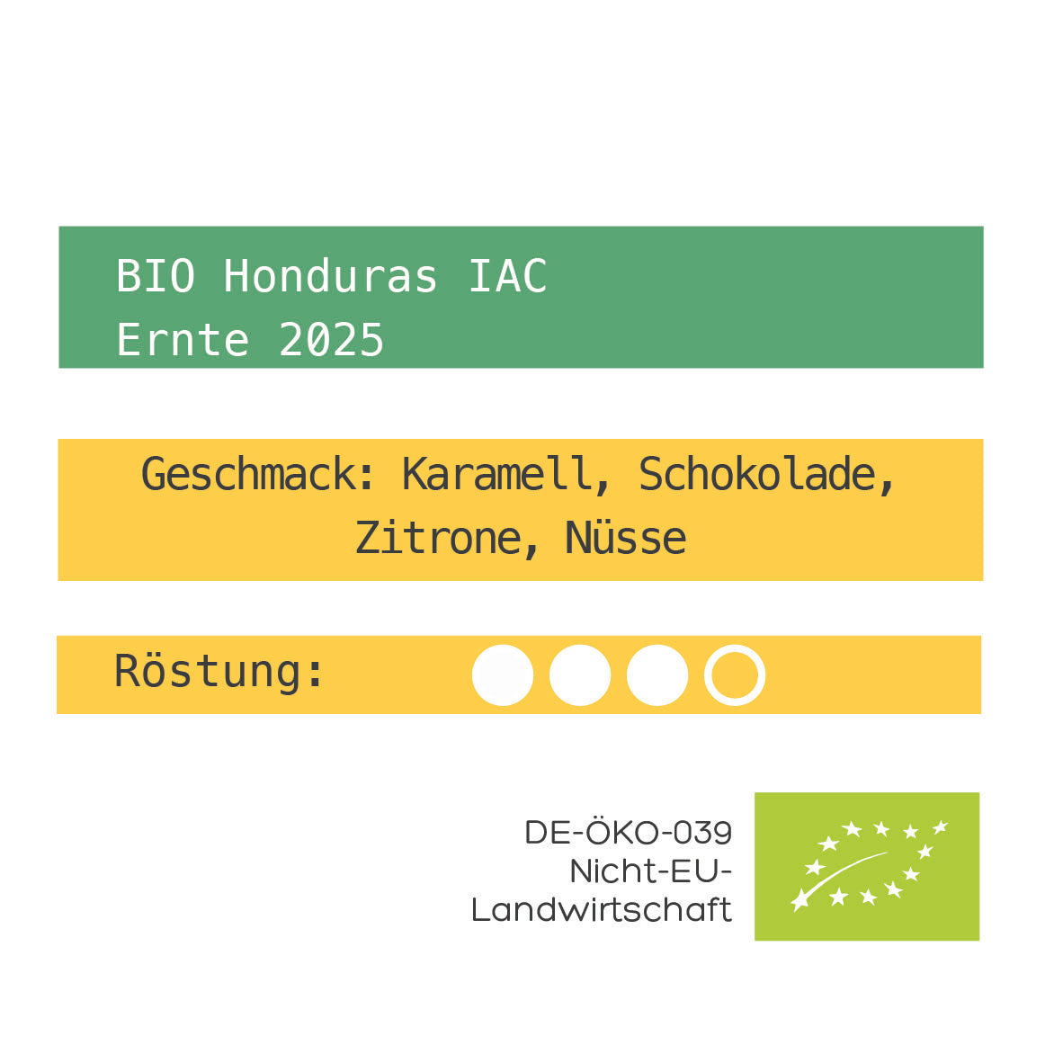 NEU!! BIO HONDURAS IAC Ernte 2025