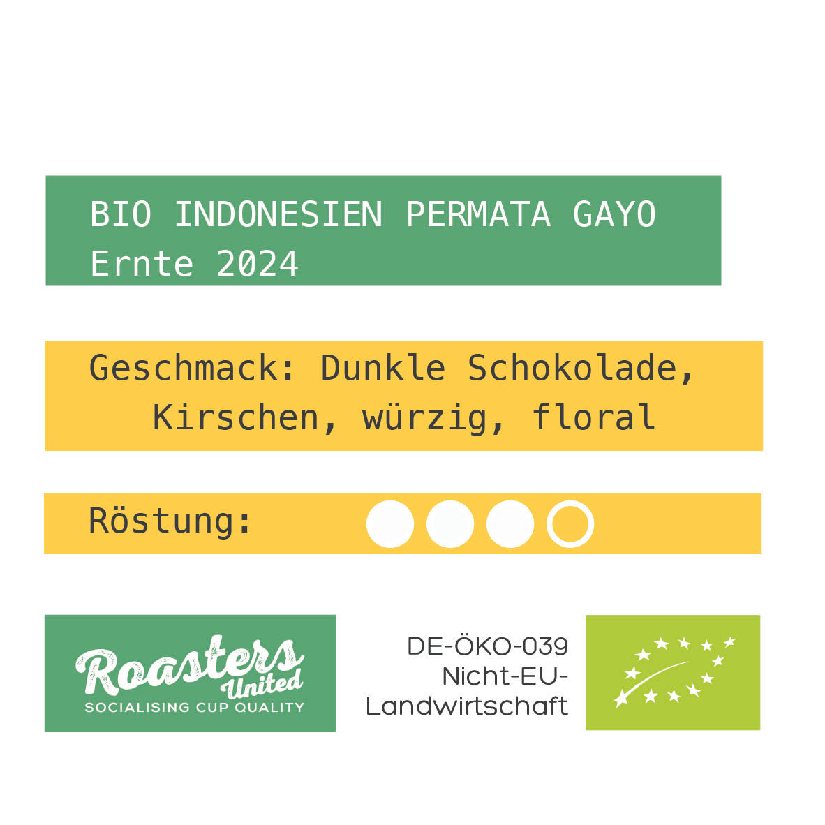 BIO INDONESIEN PERMATA GAYO Ernte 2024