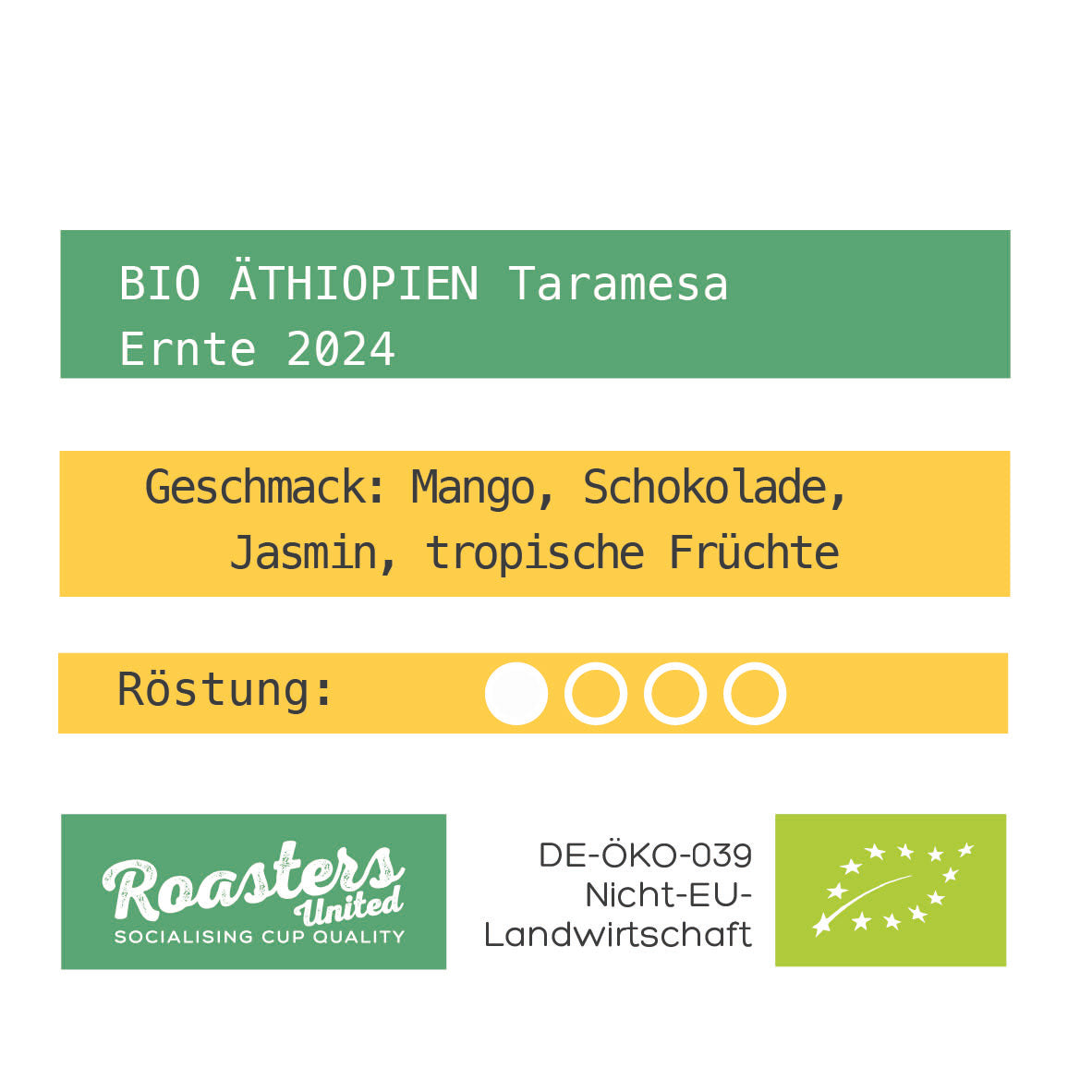 BIO ÄTHIOPIEN TARAMESA (natural) Ernte 2024