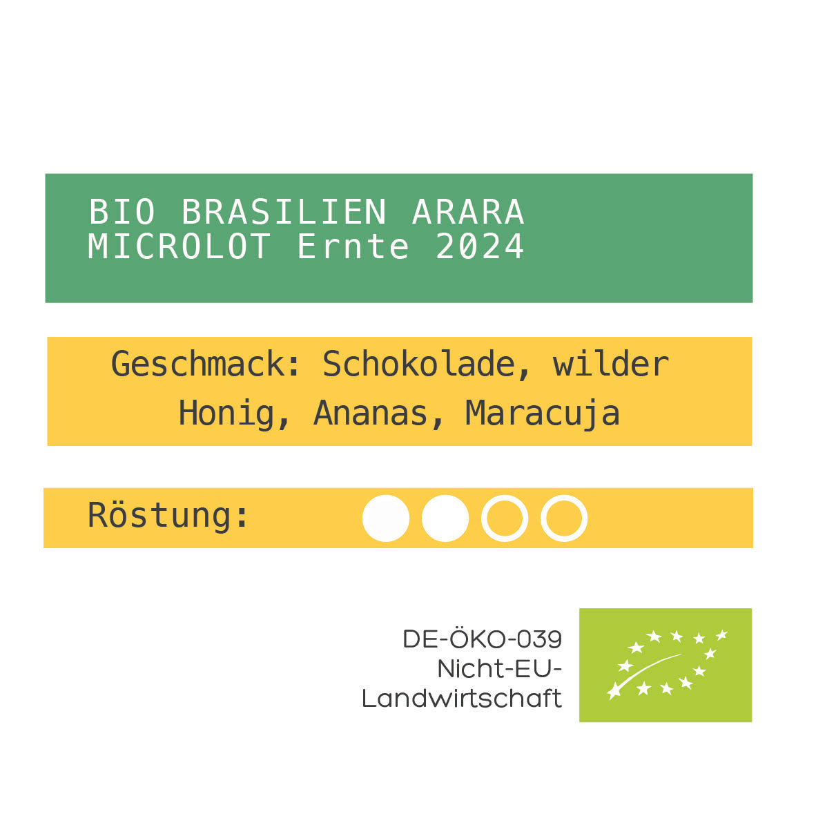BIO BRASILIEN ARARA Microlot Ernte 2024