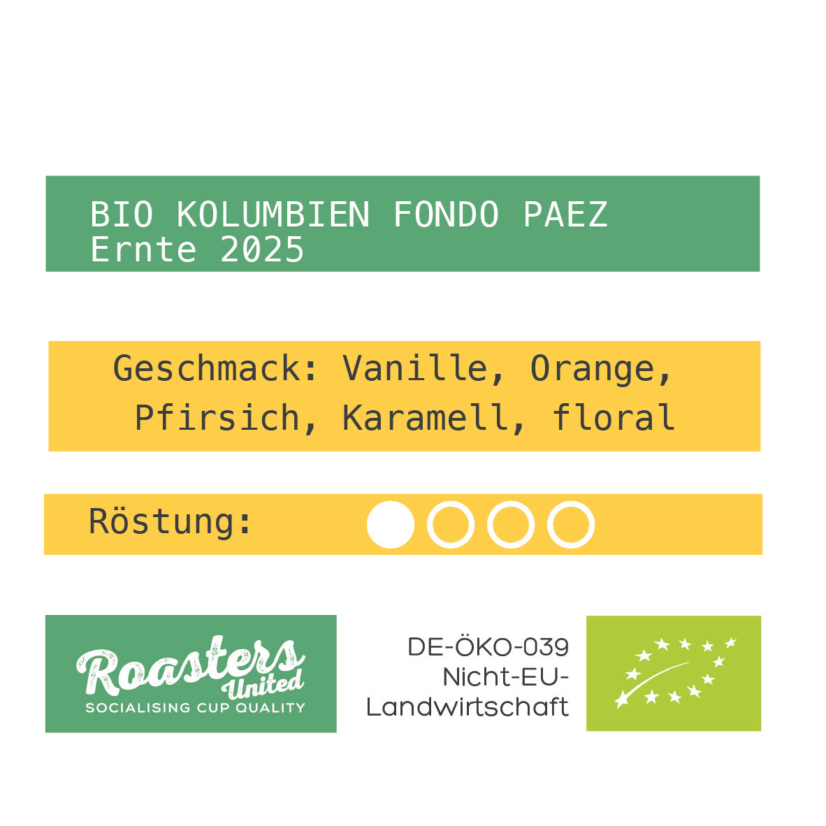 BIO KOLUMBIEN FONDO PAEZ Ernte 2025