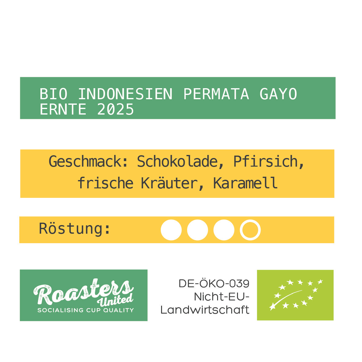 BIO INDONESIEN PERMATA GAYO Ernte 2025