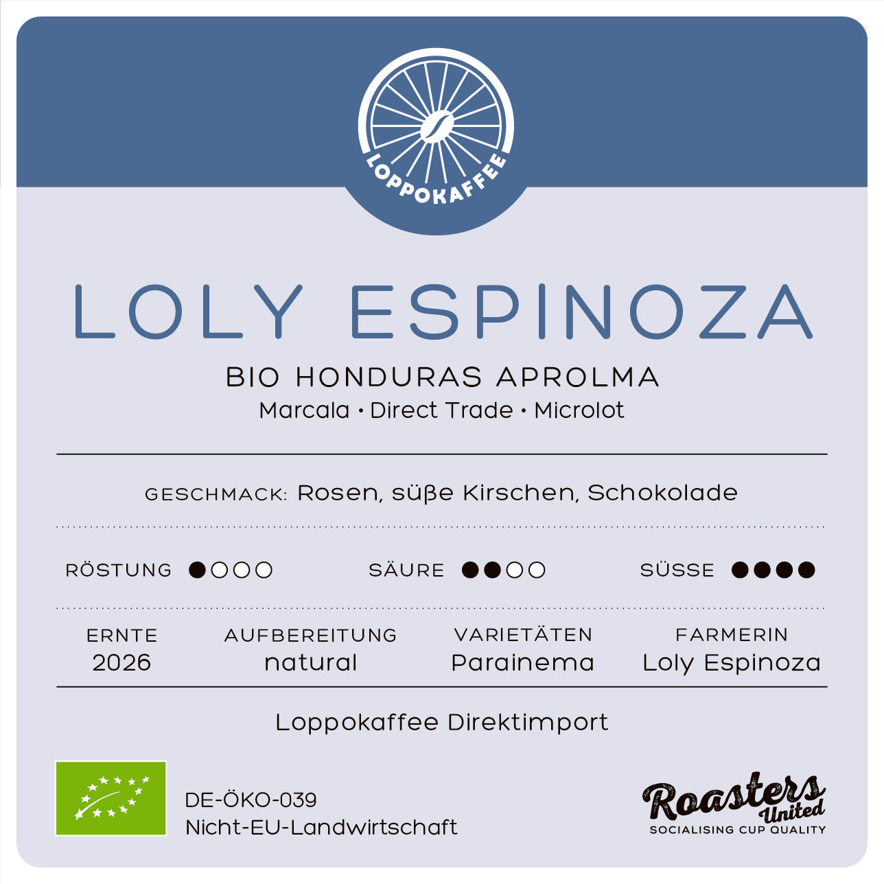 BIO LOLY ESPINOZA MICROLOT HONDURAS Ernte 2026