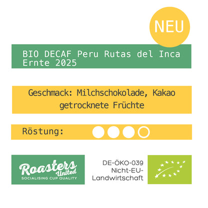 NEU! BIO DECAF Peru Rutas del Inca Ernte 2025