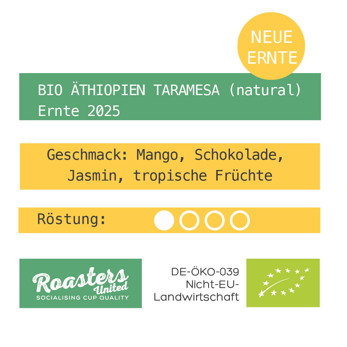 BIO ÄTHIOPIEN TARAMESA (natural) Ernte 2025